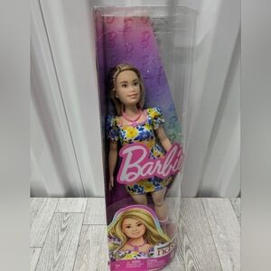 Barbie Doll in Colorful Floral Dress